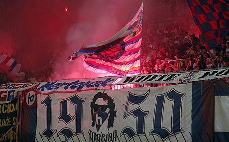 Hajduk Split x Dinamo Zagreb Mosaico da Torcida Split hoje, no
