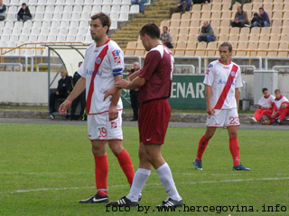 Krešimir Kordić. Detalj sa Kup utakmice Zrinjski - Sarajevo 0:0 2009. godina.
