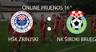 Online prijenos utakmice HŠK Zrinjski - NK Široki Brijeg