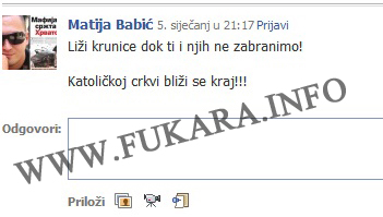 Matija Babić poručio kako će "oni" zabraniti krunice i uništiti Katoličku crkvu!