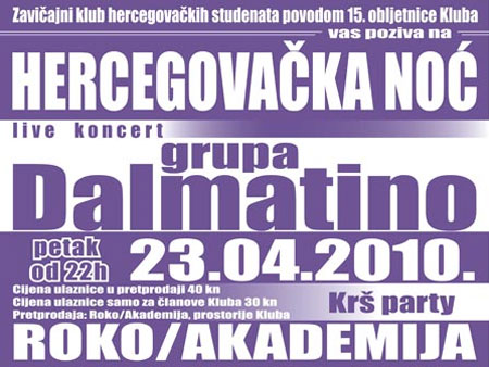 Hercegovačka noć 23. travnja 2010. - DALMATINO