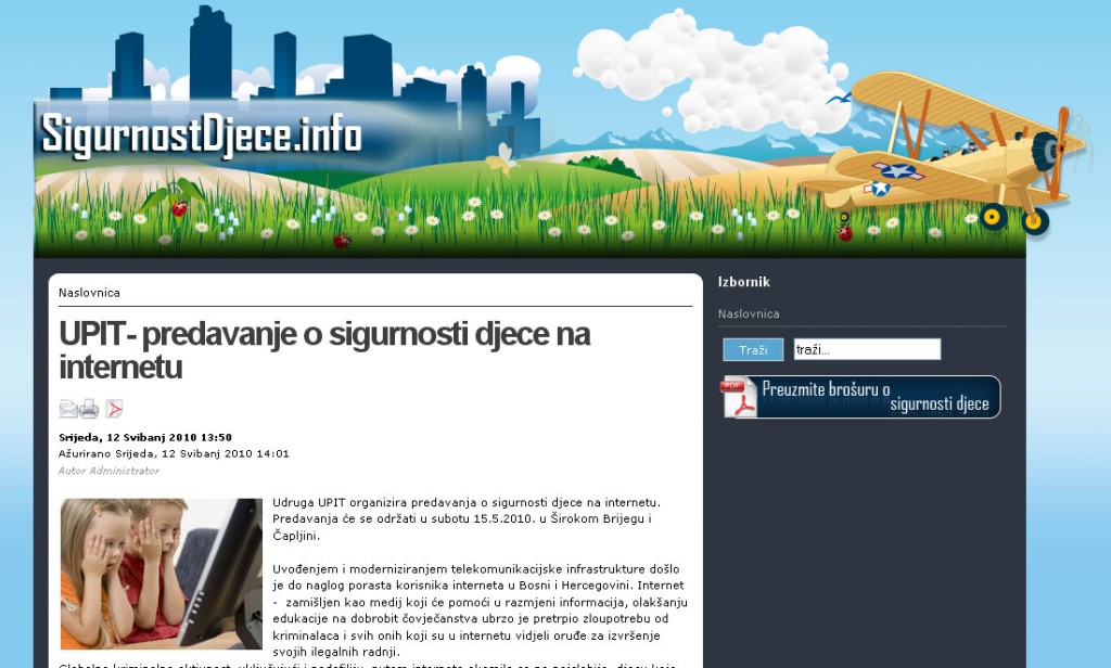 Nova web stranica posvećena sigurnosti djece na internetu