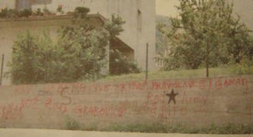 Grafit mržnje u naselju Vrapčići kod Mostara
