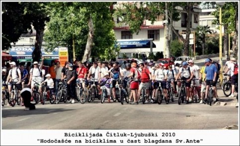 Hodočašće na biciklima u čast blagdana sv. Ante.