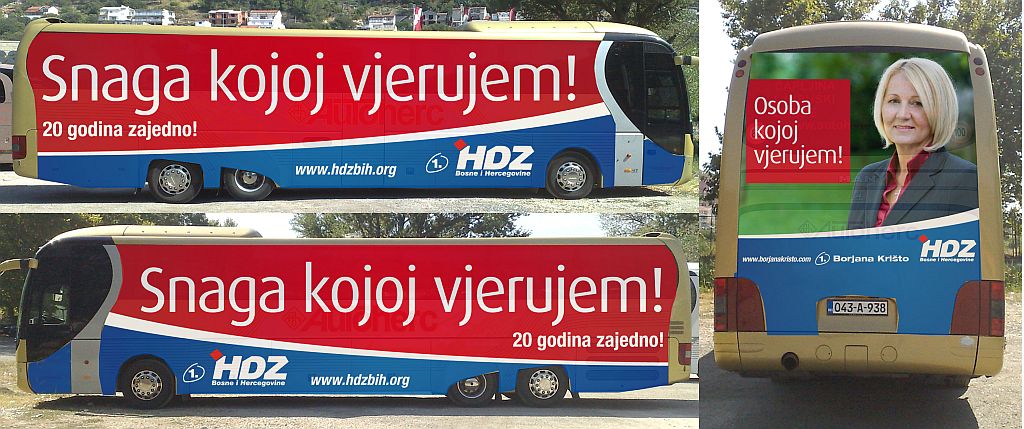 Predstavljen promotivni autobus HDZ BiH