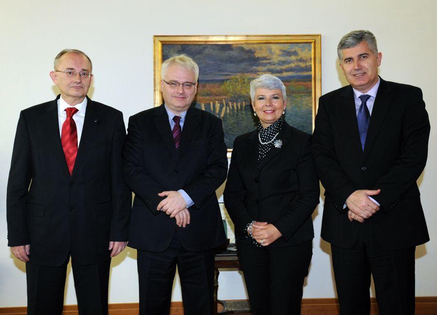 Čović i Ljubić u Zagrebu razgovarali s Josipovićem i Kosor