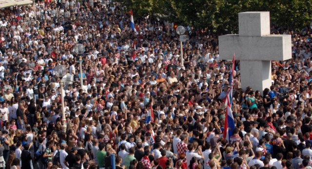 Mirni prosvjedi u Širokom Brijegu 2009. godine.