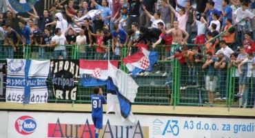 Slavlje nogometaša i navijača Širokog Brijega nakon utakmice