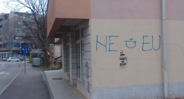Mostar, referendum, Europska unija, grafit, Europska unija, BIH, euroskeptici