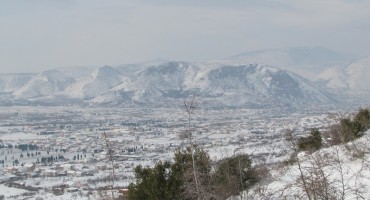 Sniježna panorama južnog dijela Mostara