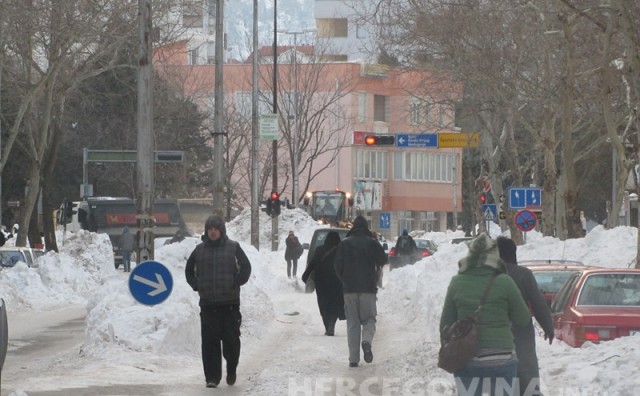 Mostar, snijeg, nevrijeme
