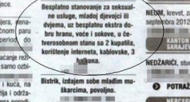 oglas, seks, Sarajevo
