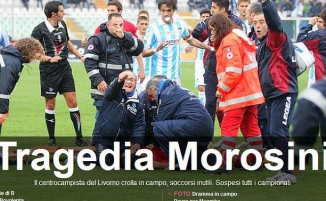 Italija: Nogometaš Livorna umro za vrijeme utakmice 