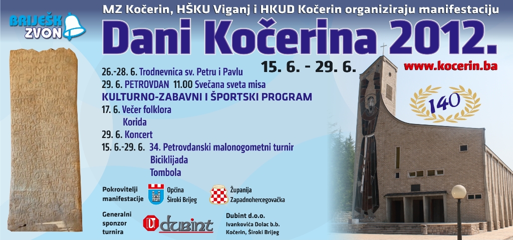 Najava tradicionalne manifestacije „Dani Kočerina 2012.“
