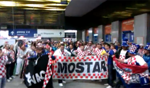 Navijači Hrvatske iz Mostara u Poznańu