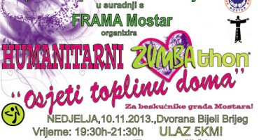 Večeras dobrotvorni Zumbathon: Humanitarna akcija Š.P.K. Zrinjski i FRAME Mostar