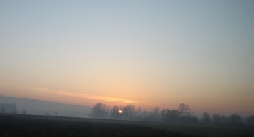 Prekrasan zalazak sunca u Posavini - 30.12.2013