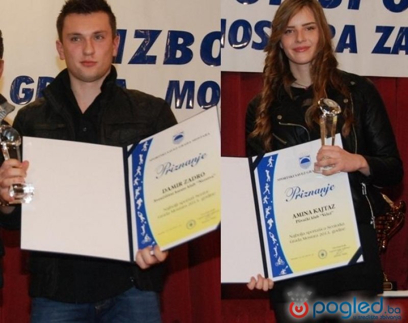 Damir Zadro i Amina Kajtaz najbolji sportaši Mostara u 2013. godini
