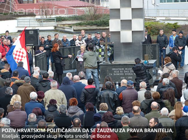 Kiseljak: Prosvjedni skup Hrvata Središnje Bosne: Dosta je kriminalizacije Hrvatskih branitelja