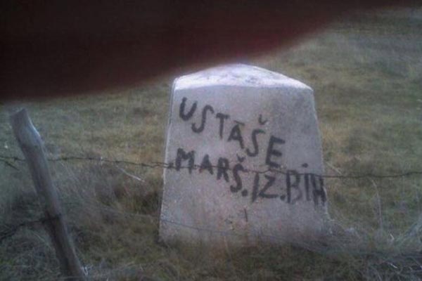 Osvanuo grafit: Ustaše marš iz BiH