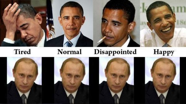 Obama: Putinov strog i zlovoljan izgled politički trik