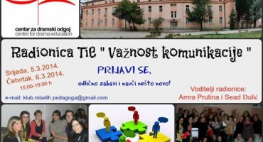 Klub mladih pedagoga FPMOZ-a organizira TiE radionicu 'Važnost komunikacije