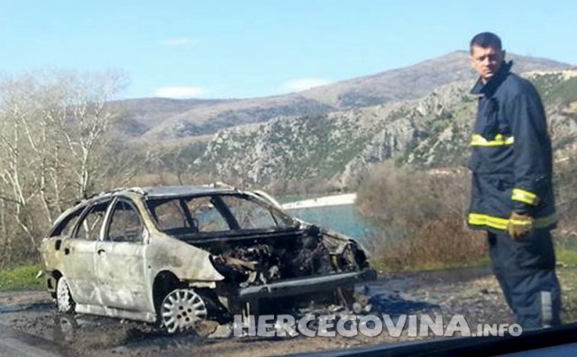 U Ševaš polju kod Čapljine došlo do zapaljenja osobnog vozila