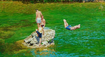 Marin Topić, Neretva, ulje na platnu