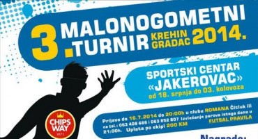 Od danas teku prijave na 3. Malonogometni turnir 'Krehin Gradac 2014'.