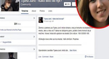 'Otmičari' tražili otkup za Tijanu, izvinjavali se, a onda izbrisali FB stranicu!
