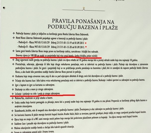 Dubrovnik,cijene,pravila,pravila ponašanja