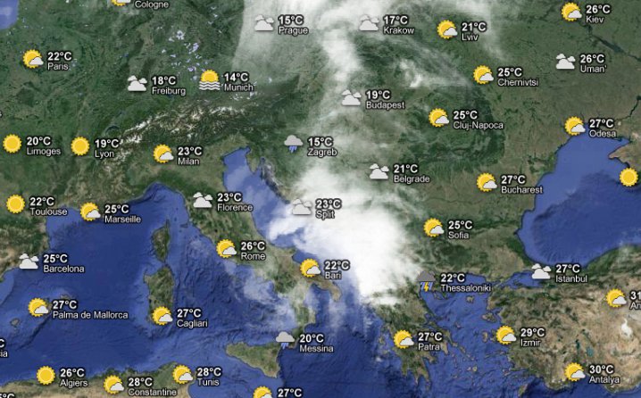 mapa nevrijeme