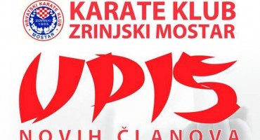 Karate klub Zrinjski Mostar vrši upis novih članova - 15.09.2014