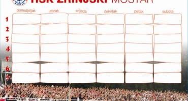 HŠK Zrinjski: Preuzmite raspored školskih sati dar Udruge prijatelja svim školarcima
