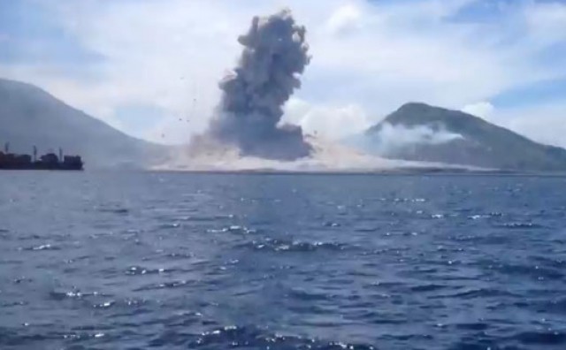 vulkan, erupcija, video snimak