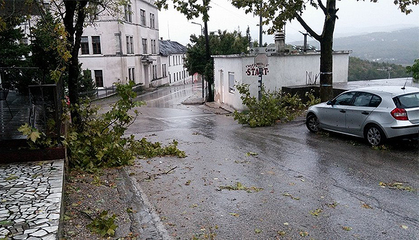 Široki Brijeg, oluja, kiša, nevrijeme, Snažno nevrijeme