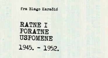 fra Blago Karačić, knjiga, franjevci, hercegovački franjevci