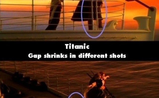 greške, Titanic, spavanje san, film