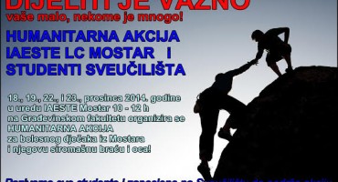 Humanitarna akcija IAESTE Mostar: Dijeliti je važno