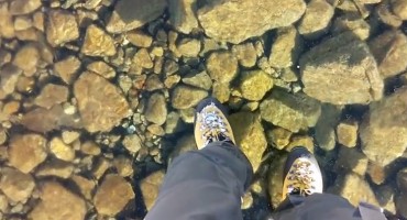 jezero, led, prozirno 