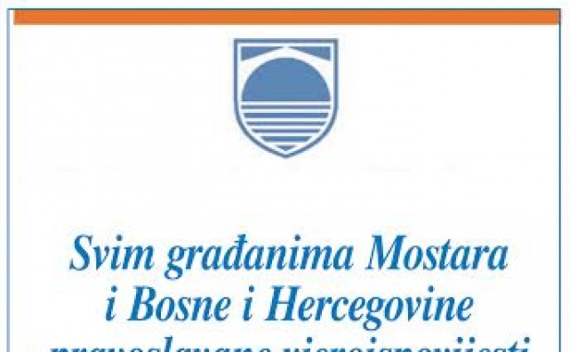 Uskrsna čestitka gradonačelnika Mostara sugrađanima pravoslavne vjeroispovijesti 