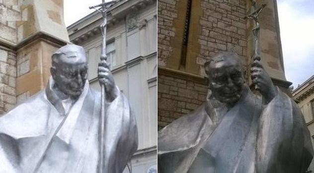 Skandalozno: Oštećen spomenik papi Ivanu Pavlu II u Sarajevu