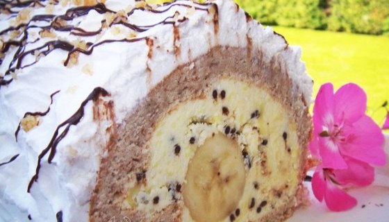 Recept: Banana split rolat