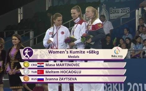 Članica Karate kluba Hercegovina Zagreb Maša Martinović zlatna na Europskim igrama u Bakuu