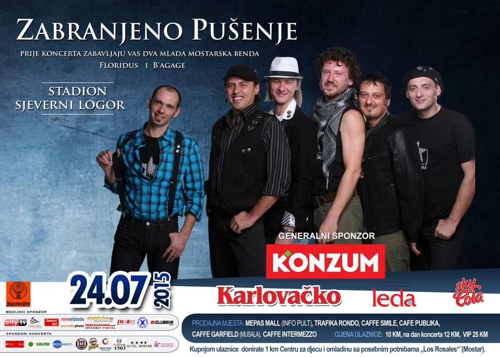 Zabranjeno pušenje: Krajem mjeseca veliki koncert u Mostaru