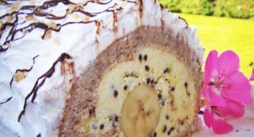 Recept: Banana split rolat