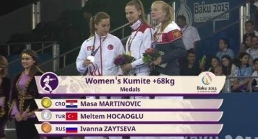 Članica Karate kluba Hercegovina Zagreb Maša Martinović zlatna na Europskim igrama u Bakuu 