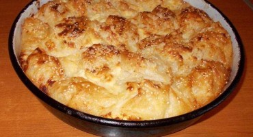 gužvara sa puretinom, recept, šampinjoni