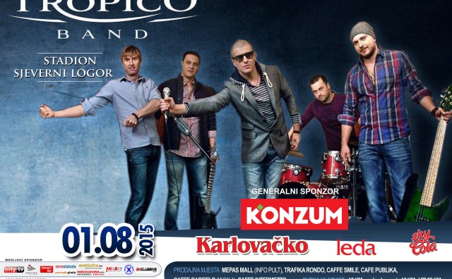 Mostar: U subotu koncert Tropico benda