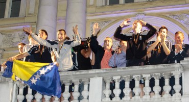 kosarka, košarkaši, BIH, doček